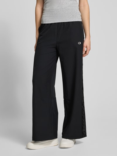 CHAMPION Wide Leg Trackpants mit Galonstreifen Black 4