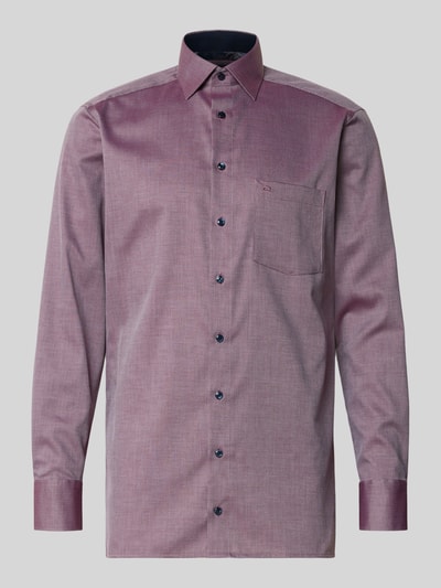 OLYMP Modern Fit Businesshemd mit Kentkragen Bordeaux 2