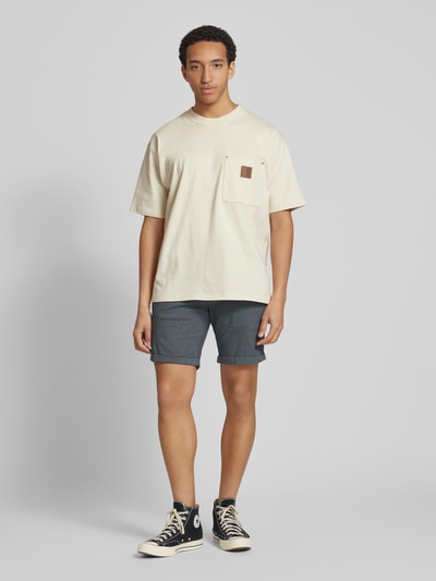Jack & Jones Regular Fit Shorts mit Strukturmuster Modell 'FURY' Dunkelblau 1