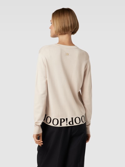 JOOP! Strickpullover mit Label-Saum Beige 5