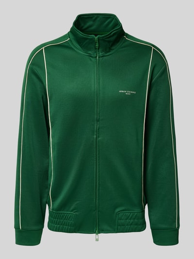 ARMANI EXCHANGE Bluza rozpinana z zamkiem błyskawicznym model ‘FELPA’ Zielony 2