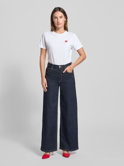 HUGO Regular fit T-shirt van puur katoen, model 'DAMACIA' Wit - 1