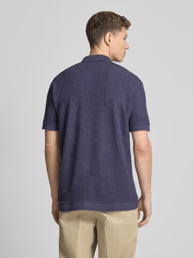 Marc O'Polo Relaxed Fit Poloshirt aus Baumwoll-Mix Dunkelblau 5