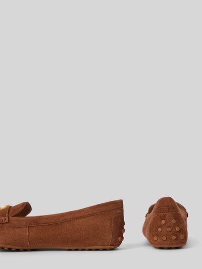 Lauren Ralph Lauren Leren loafers met labelapplicatie, model 'BARNSBURY' Cognac - 2