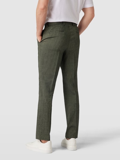 BOSS Pantalon met achterzakken, model 'Leon' Groen - 5