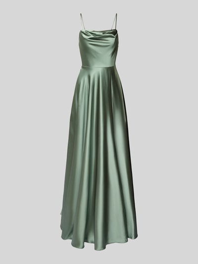 Laona Avondjurk met cascadehals Groen - 2