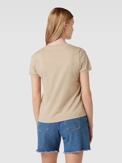 Tom Tailor T-Shirt aus Baumwolle mit Label-Stitching Beige 5