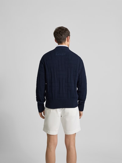 Kenzo Cardigan mit Logo-Stitching Dunkelblau 5