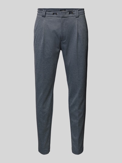 Cinque Grey Slim Fit Chino mit fein strukturiertem Muster Modell 'JUNO' Marine 2