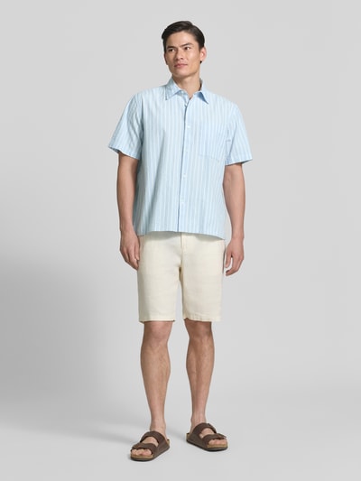 Selected Homme Relaxed Fit Freizeithemd aus reiner Baumwolle Modell 'STUART' Bleu 1