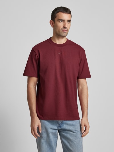 HUGO T-Shirt mit Label-Schriftzug Modell 'Dapolino' Rot 4