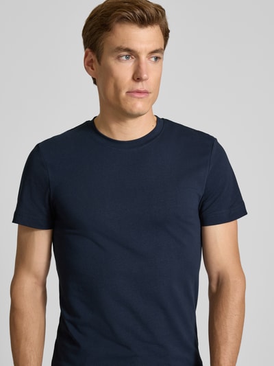 Tom Tailor Slim fit T-shirt van katoenmix
 Marineblauw - 3