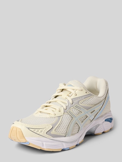 Produktfoto, Sneaker mit Label-Detail von ASICS TIGER in Beige mit Strukturmix, abgerundete Passform, strukturierte Sohle, 4 cm Absatz, 8 cm Schafthöhe und Schaftweite, Schnürverschluss, neutrale Farben
