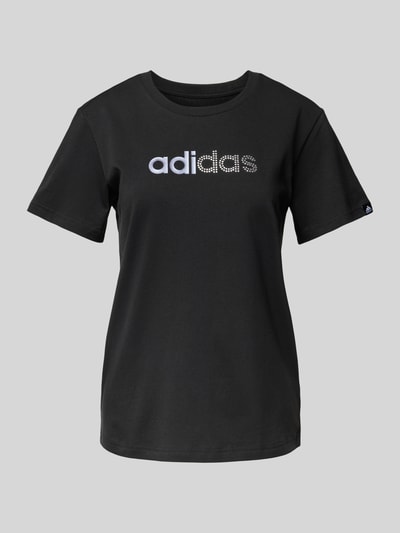 ADIDAS SPORTSWEAR T-shirt met strass-steentjes, model 'Holiday' Zwart - 2