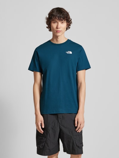 The North Face T-shirt z nadrukiem z logo Petrol 4