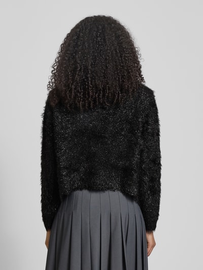 ICHI Regular Fit Pullover aus Kunstfell Modell 'Lizi' Black 5