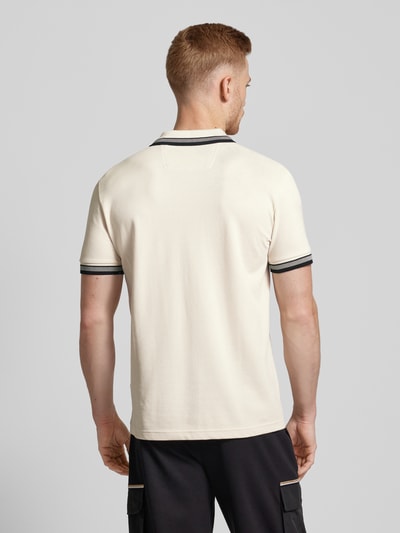 BOSS Green Regular fit poloshirt met labelstitching, model 'PADDY' Beige - 5