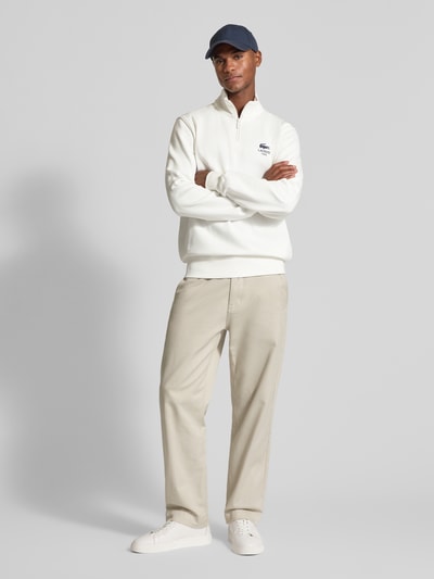Lacoste Regular Fit Sweatshirt aus reiner Baumwolle Modell 'HERITAGE' Offwhite 1