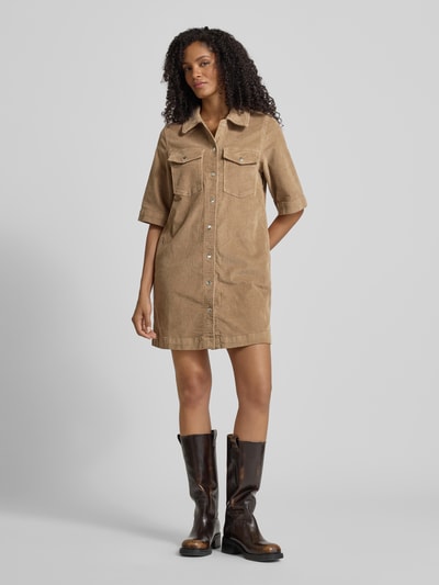 Vero Moda Flatteuze vrijetijdsjurk van katoenmix, model 'FENJA' Zand - 1