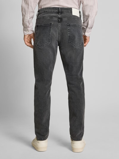 Only & Sons Tapered Fit Jeans aus Baumwoll-Mix Modell 'YOKE' Black 5