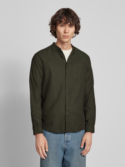 Jack & Jones Regular fit vrijetijdsoverhemd met borstzak Donkergroen - 4