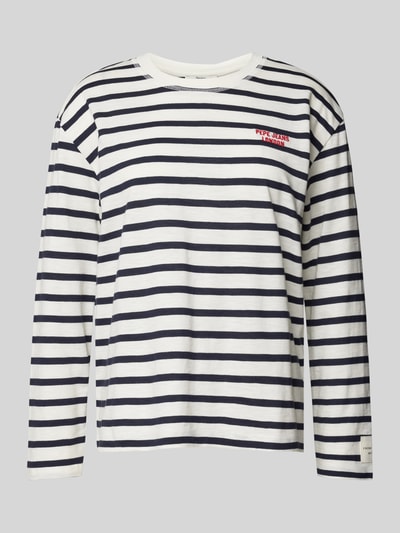 Pepe Jeans Longsleeve mit Label-Stitching Modell 'RIO' Marine 2