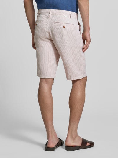 Tom Tailor Regular Fit Leinenshorts aus Leinen-Baumwoll-Mix Beige Melange 5
