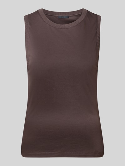 OPUS Regular Fit Top aus reiner Viskose Modell 'Inise' Dunkelbraun 2