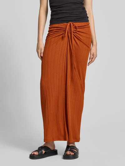 Gina Tricot Maxirock mit Raffungen und Schnürung Camel 4