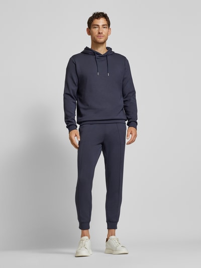 Matinique Slim fit sweatpants met vaste persplooien, model 'jack' Marineblauw - 1