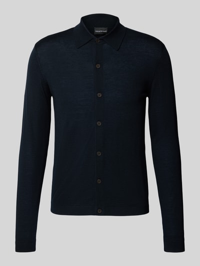 Emporio Armani Wollcardigan mit Kentkragen Marine 2