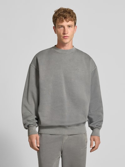 PEGADOR Relaxed Fit Sweatshirt aus Baumwoll-Mix Dunkelgrau 4