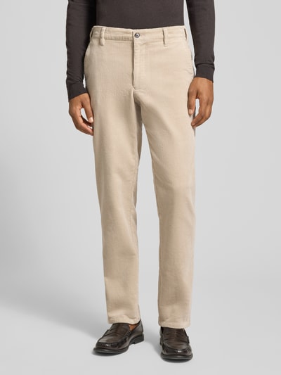 Christian Berg Men Straight Fit Stoffhose aus Baumwoll-Mix Sand 4