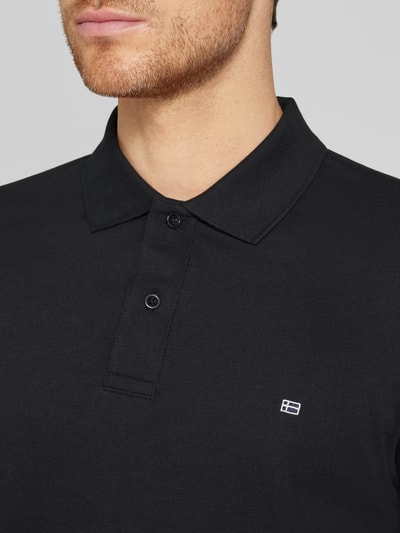 Christian Berg Men Poloshirt met labeldetail Zwart - 3