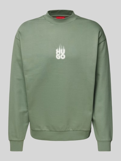 HUGO Sweatshirt mit Label-Print Modell 'Durungu' Mint 2