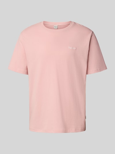 Pepe Jeans T-shirt o kroju regular fit z czystej bawełny Różowy 2