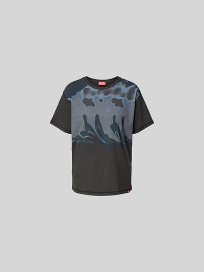 Diesel Regular Fit T-Shirt mit Motiv-Print Dunkelgrau 2