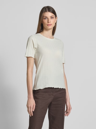 Smith and Soul T-shirt z okrągłym dekoltem i falistym wykończeniem Beżowy 4