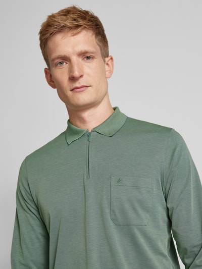 RAGMAN Regular fit poloshirt met borstzak Rietgroen - 3