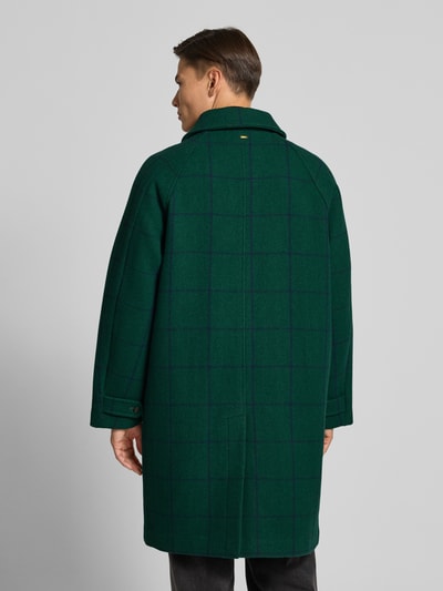 BLKVIS Lange jas met kentkraag Donkergroen - 5