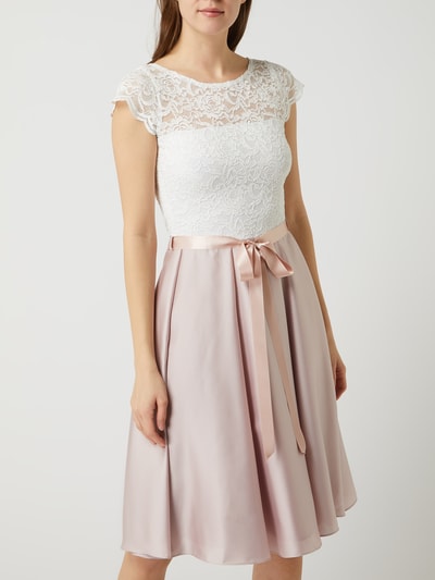 Swing Cocktailkleid aus Spitze und Satin Rose 4