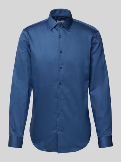 Jake*s Slim Fit Business-Hemd mit Knopfleiste Jeansblau 2