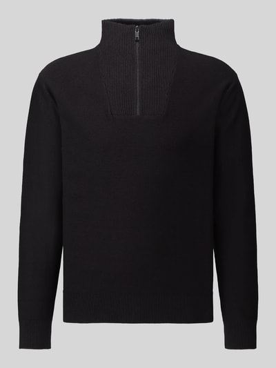Tom Tailor Denim Troyer z czystej bawełny z detalem z zamkiem błyskawicznym Czarny 2
