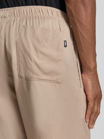 BOSS Regular Fir Sweatshorts aus Viskose-Leinen-Mix Modell 'FRESH SHORTS' Sand 3