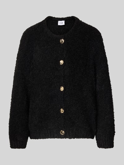VILLA SOPHIE Loose fit gebreid jack met wol Zwart - 2