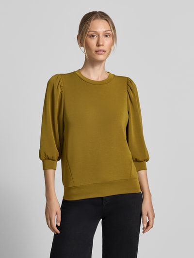 Selected Loose fit sweatshirt van modalmix 'TENNY' Olijfgroen - 4