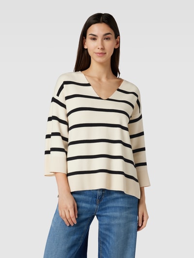 Vero Moda Gebreide pullover met 3/4-mouwen, model 'SABA' Offwhite - 4