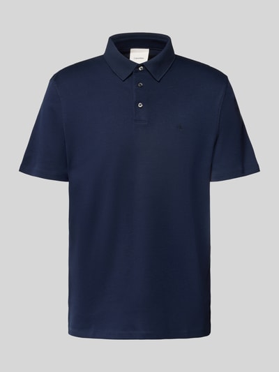CK Calvin Klein Relaxed Fit Poloshirt mit Logo-Stitching Modell 'SUPIMA' Marine 2