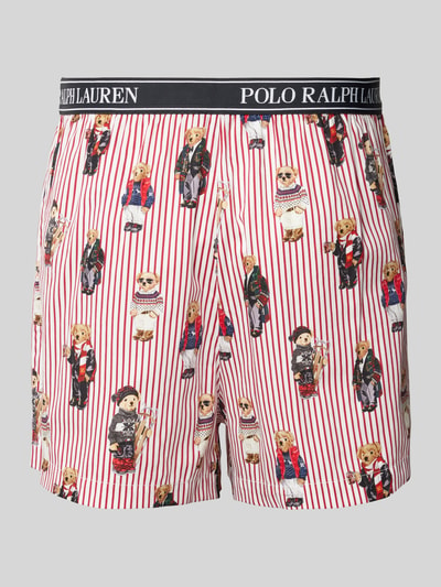 Polo Ralph Lauren Regular Fit Pyjama-Shorts mit elastischem Label-Bund Rot 3