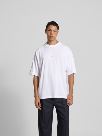 Marni T-Shirt mit Label-Detail Weiss 4